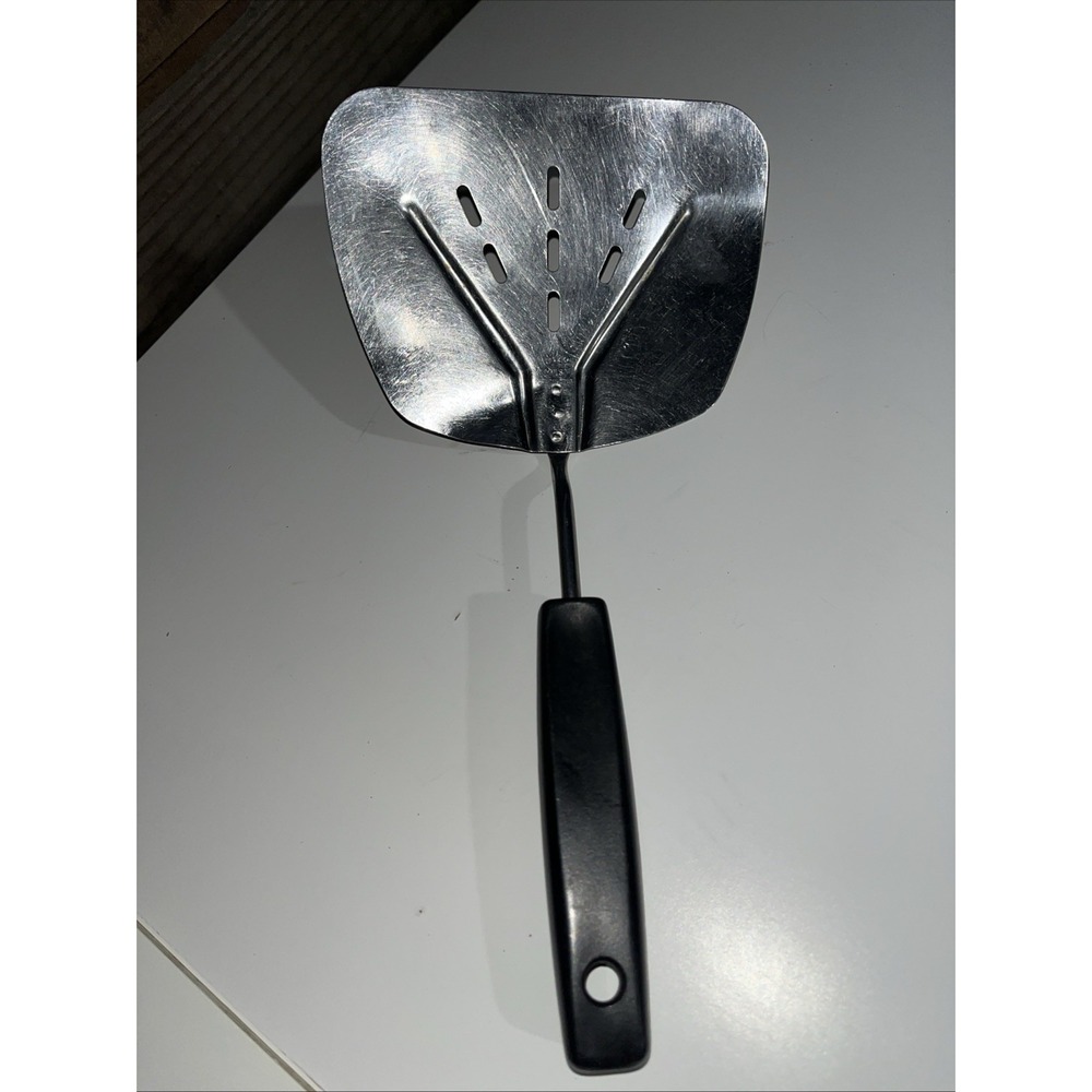 Foley Vintage Stainless Steel Spatula  Lifter Curved Slotted Flipper "Dented"